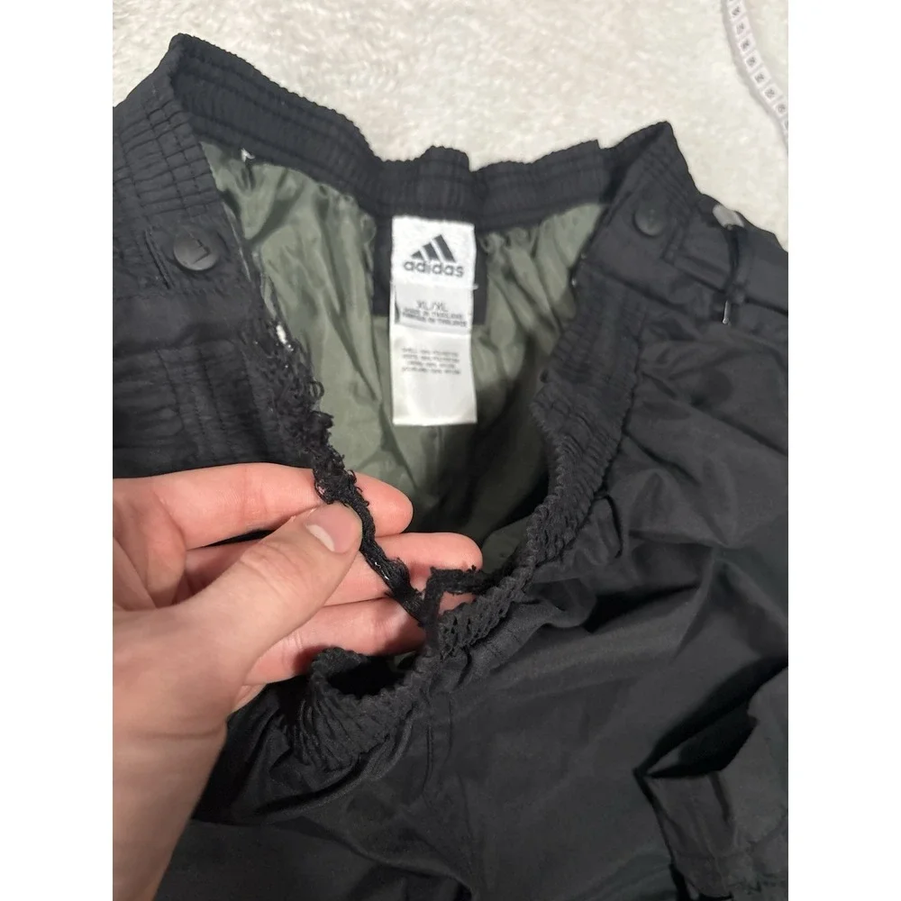 Adidas Mens Black Climashell Storm Pants‎ Active Full Side Zip Zipper XL